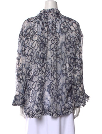 See by Chloé Printed Mock Neck Blouse