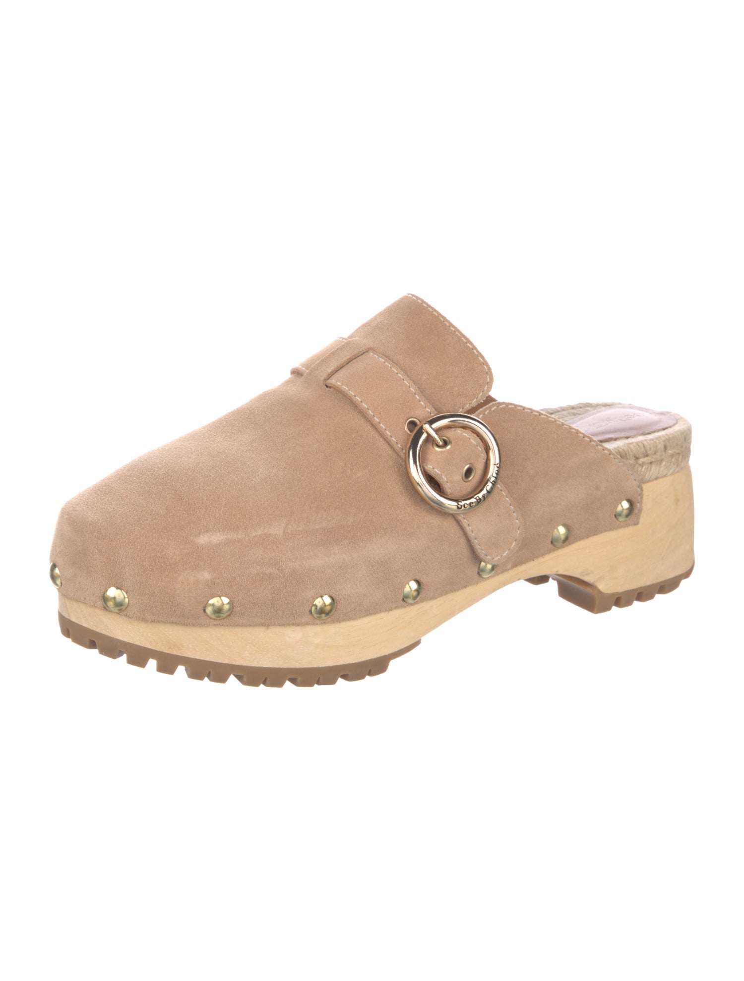 See by Chloé Suede Studded Accents Mules