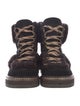 See by Chloé Suede Colorblock Pattern Lace-Up Boots