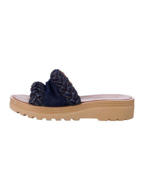See by Chloé Denim Braided Accents Slides