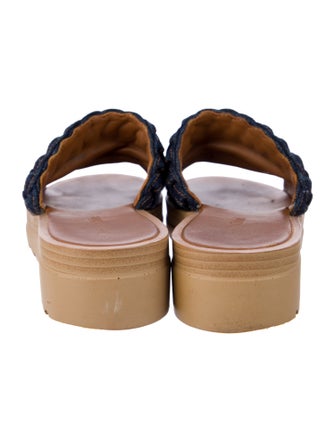 See by Chloé Denim Braided Accents Slides