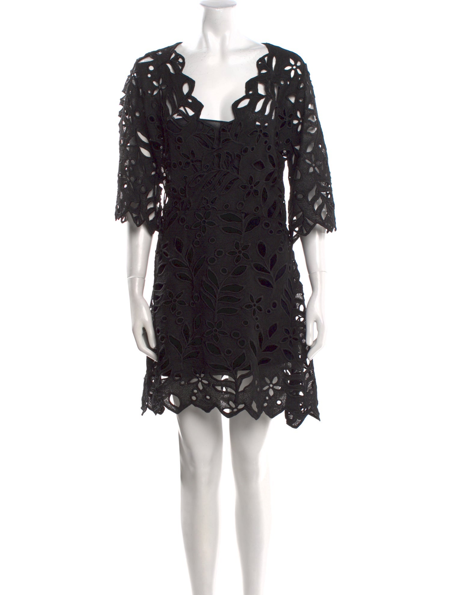 See by Chloé Lace Pattern Mini Dress