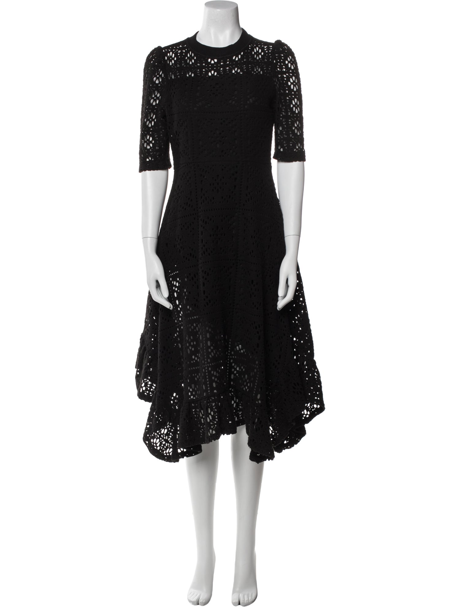 See by Chloé Lace Pattern Midi Length Dress