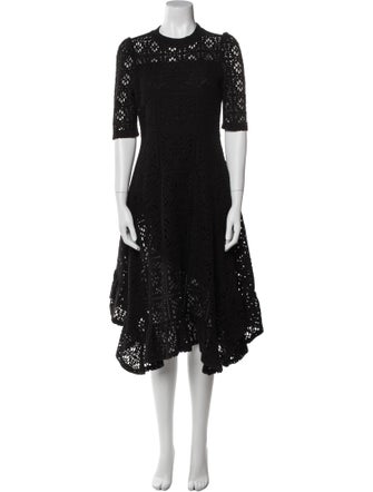 See by Chloé Lace Pattern Midi Length Dress