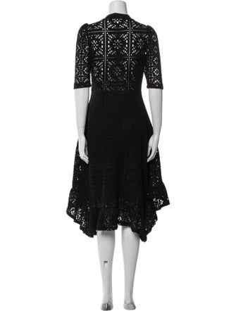 See by Chloé Lace Pattern Midi Length Dress