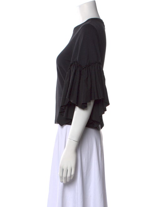 See by Chloé Crew Neck Three-Quarter Sleeve Crop Top