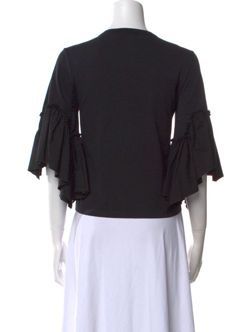 See by Chloé Crew Neck Three-Quarter Sleeve Crop Top