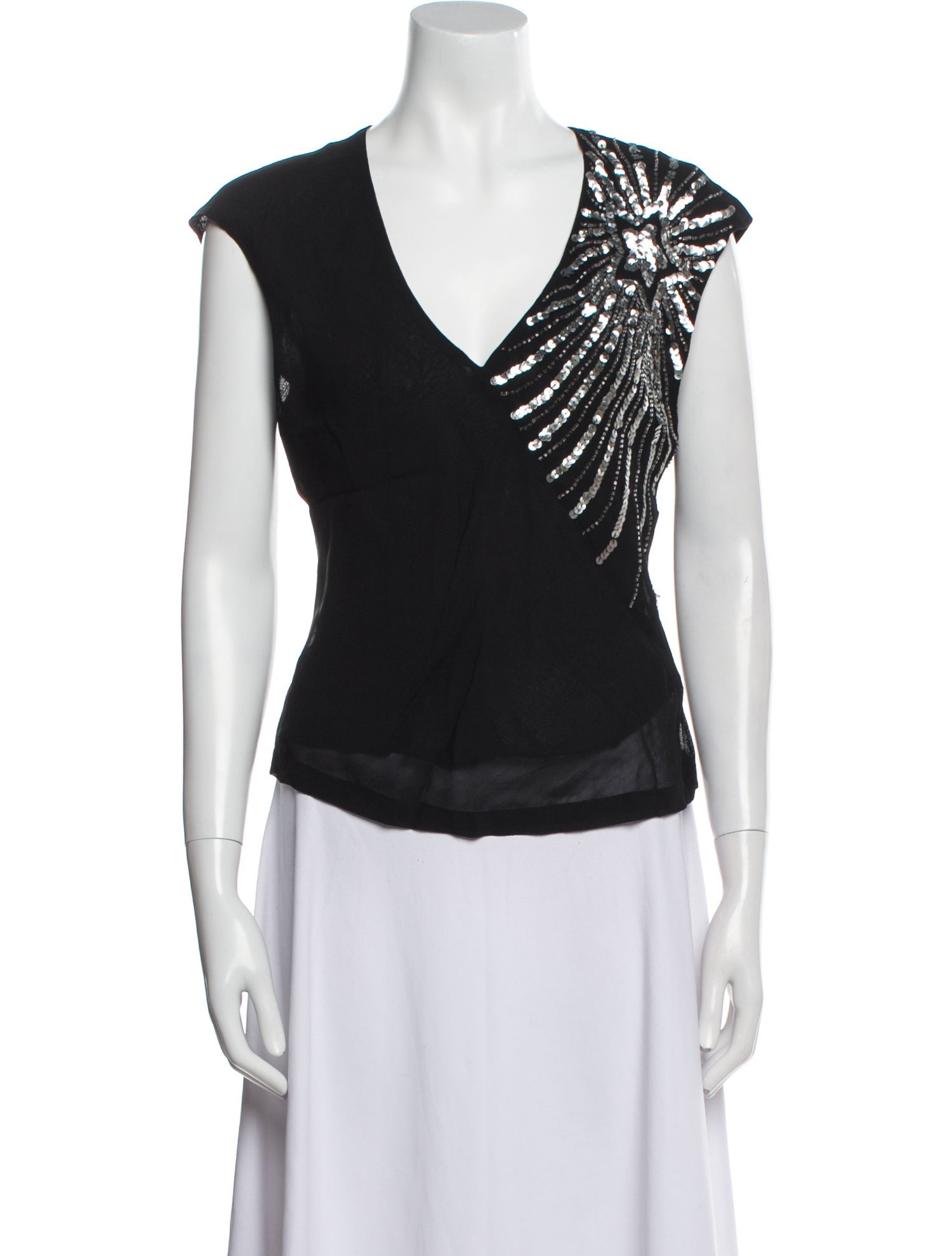 See by Chloé V-Neck Short Sleeve Top