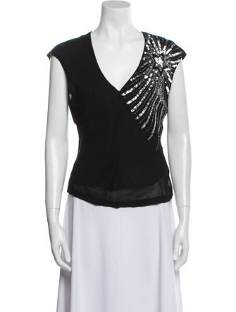 See by Chloé V-Neck Short Sleeve Top