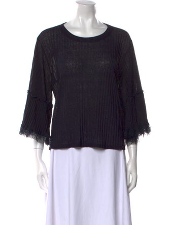 See by Chloé Scoop Neck Three-Quarter Sleeve Top