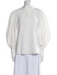 See by Chloé Mock Neck Three-Quarter Sleeve Blouse