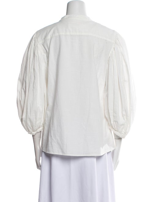 See by Chloé Mock Neck Three-Quarter Sleeve Blouse