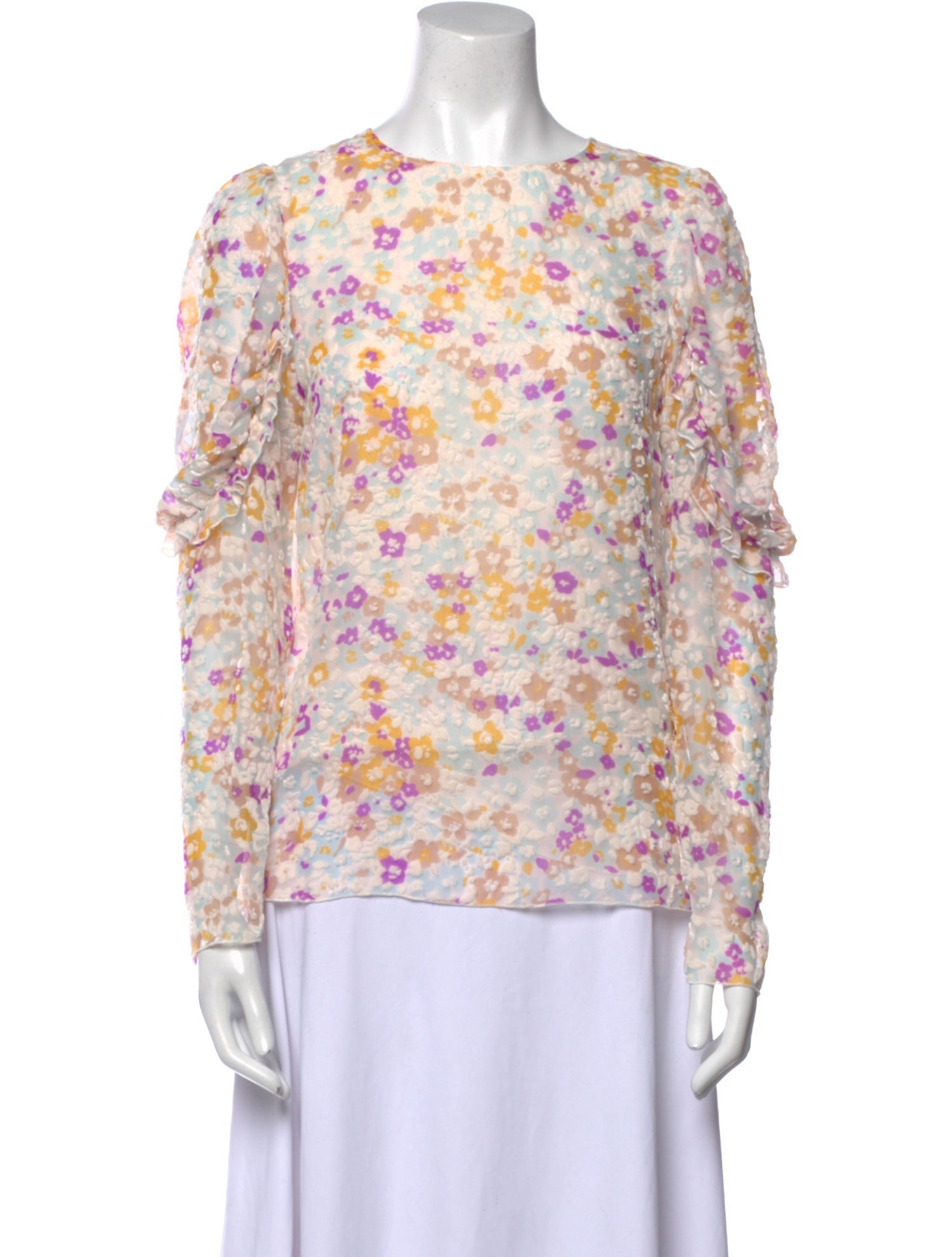 See by Chloé Silk Floral Print Blouse