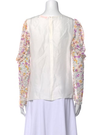 See by Chloé Silk Floral Print Blouse