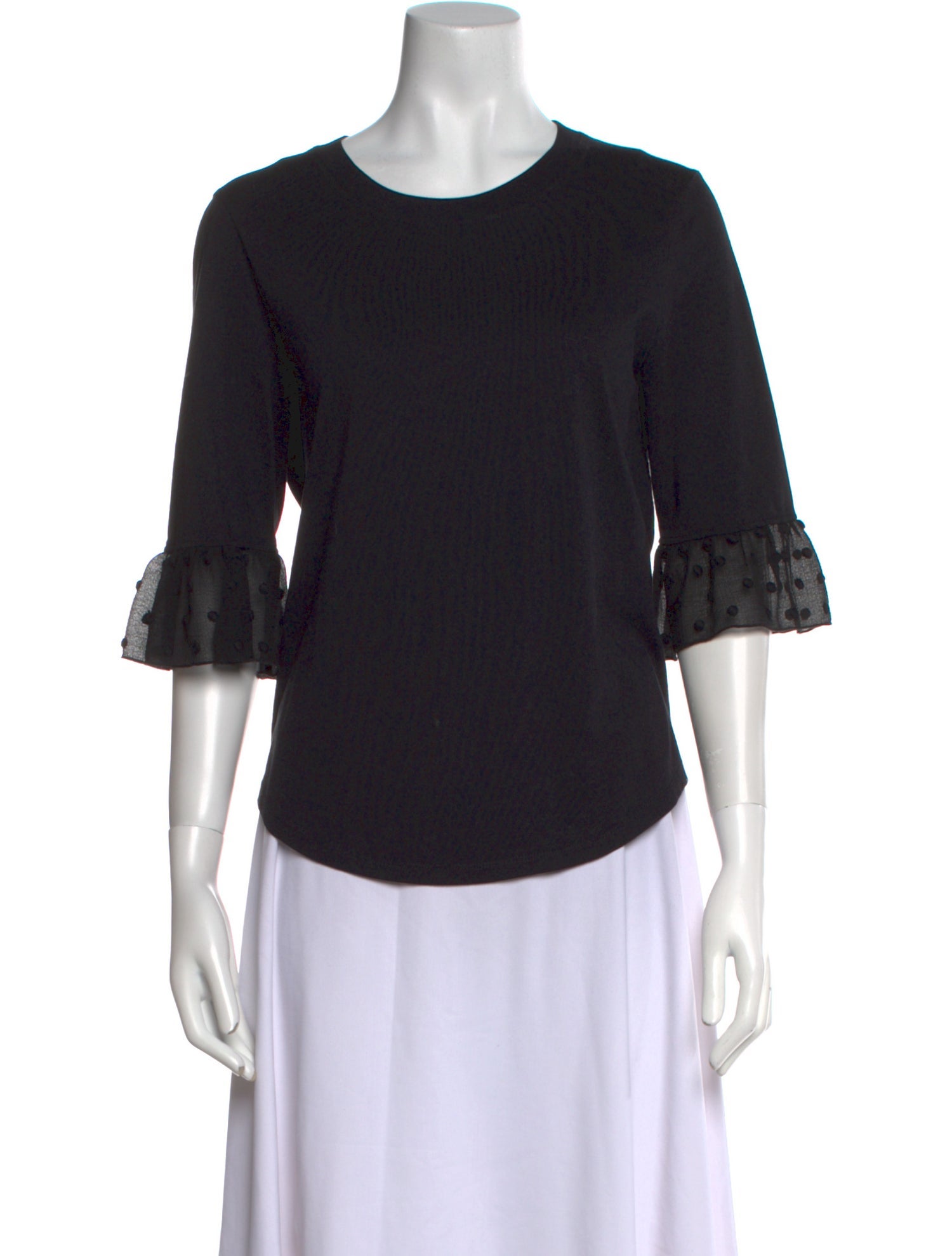 See by Chloé Scoop Neck Three-Quarter Sleeve T-Shirt