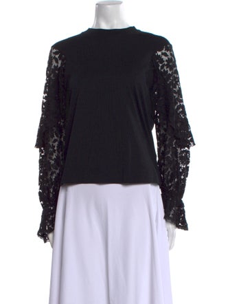 See by Chloé Crew Neck Long Sleeve Blouse