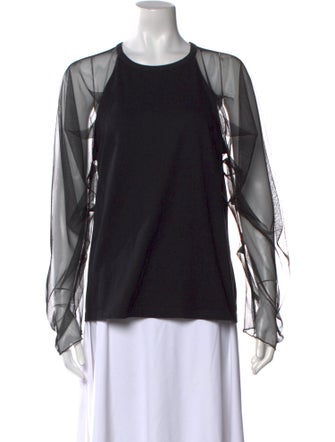 See by Chloé Crew Neck Long Sleeve Blouse