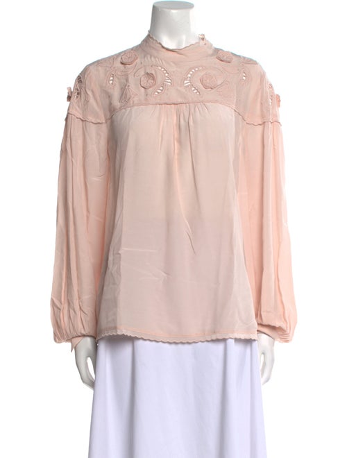 See by Chloé Mock Neck Long Sleeve Blouse