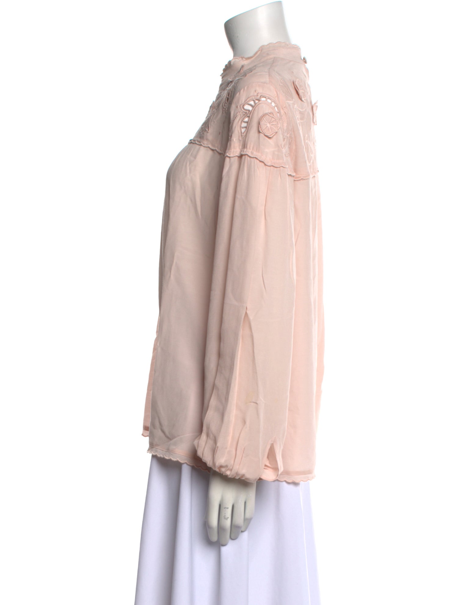 See by Chloé Mock Neck Long Sleeve Blouse