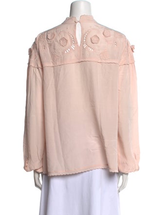 See by Chloé Mock Neck Long Sleeve Blouse