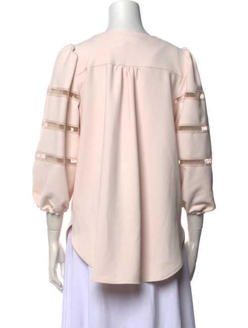See by Chloé V-Neck Three-Quarter Sleeve Blouse