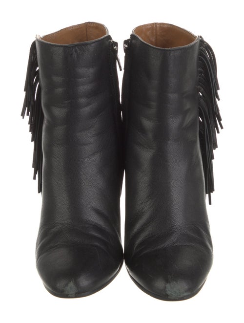 See by Chloé Leather Fringe Trim Accent Boots