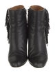 See by Chloé Leather Fringe Trim Accent Boots