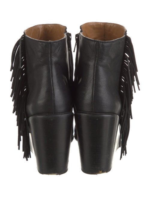 See by Chloé Leather Fringe Trim Accent Boots