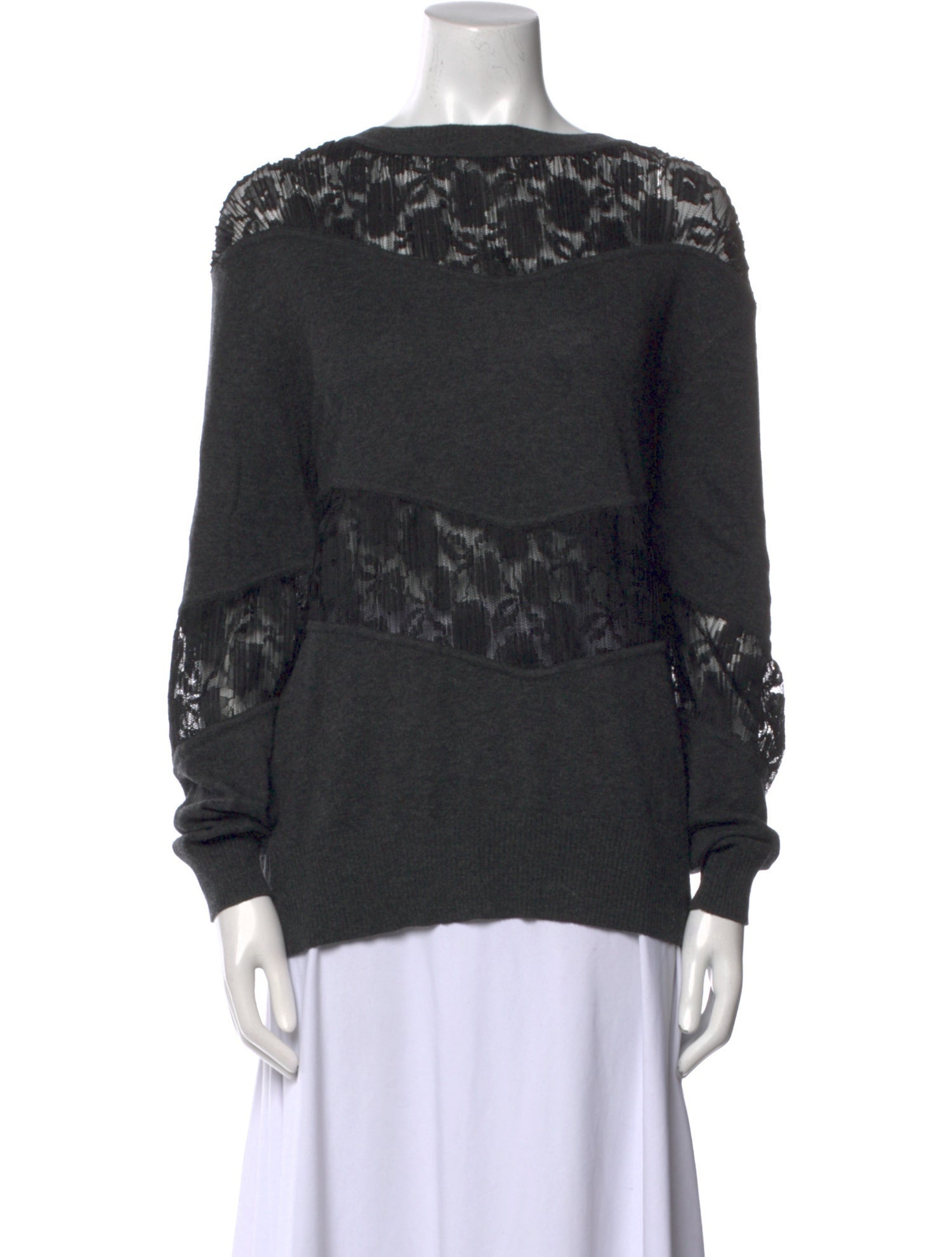 See by Chloé Bateau Neckline Long Sleeve Blouse