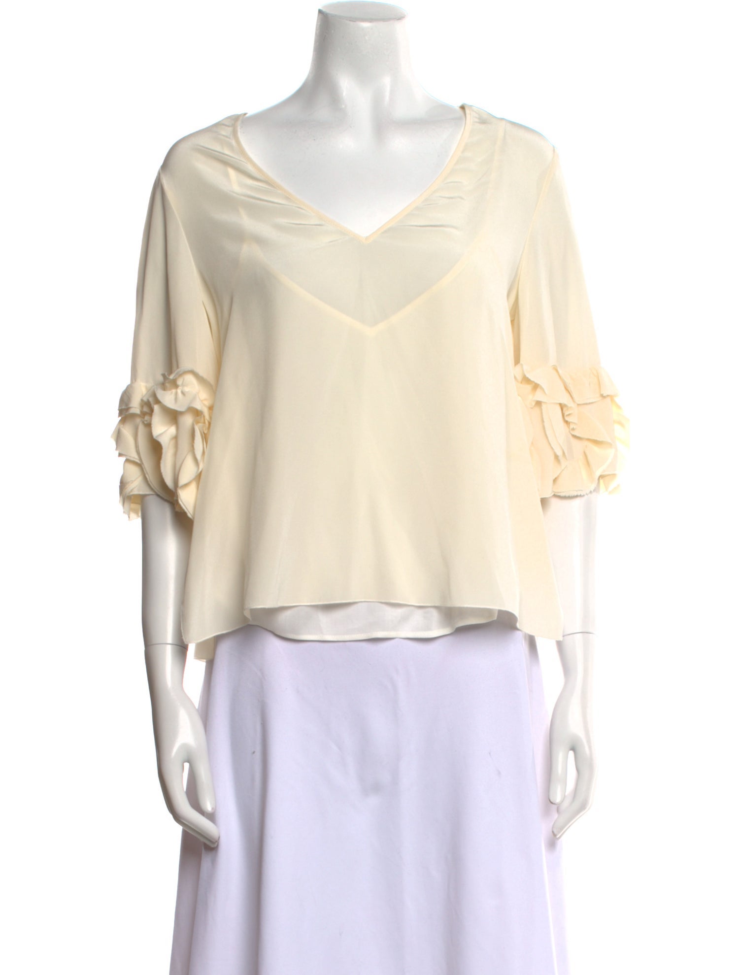 See by Chloé Silk V-Neck Blouse