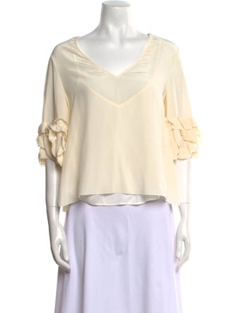 See by Chloé Silk V-Neck Blouse