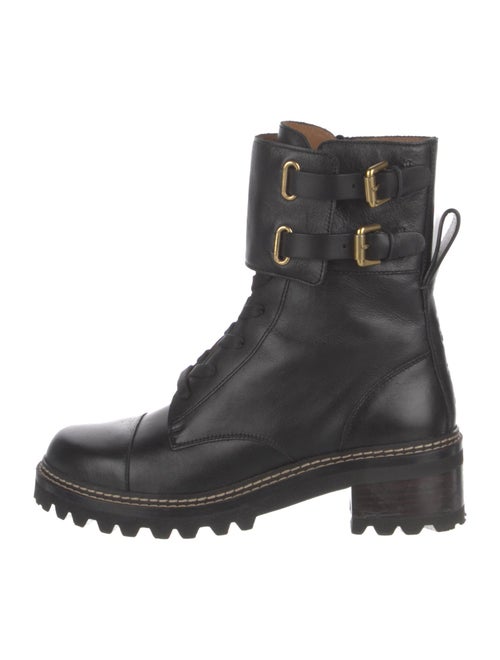 See by Chloé Leather Combat Boots