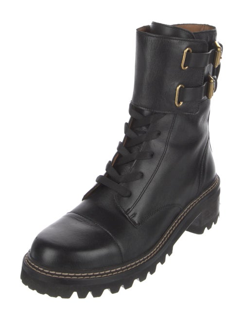 See by Chloé Leather Combat Boots