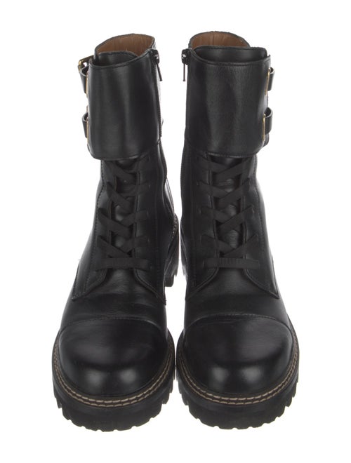 See by Chloé Leather Combat Boots