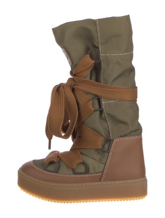 See by Chloé Colorblock Pattern Lace-Up Boots