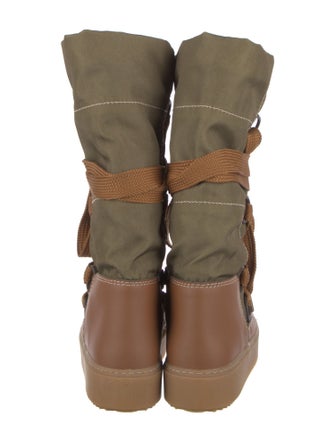 See by Chloé Colorblock Pattern Lace-Up Boots