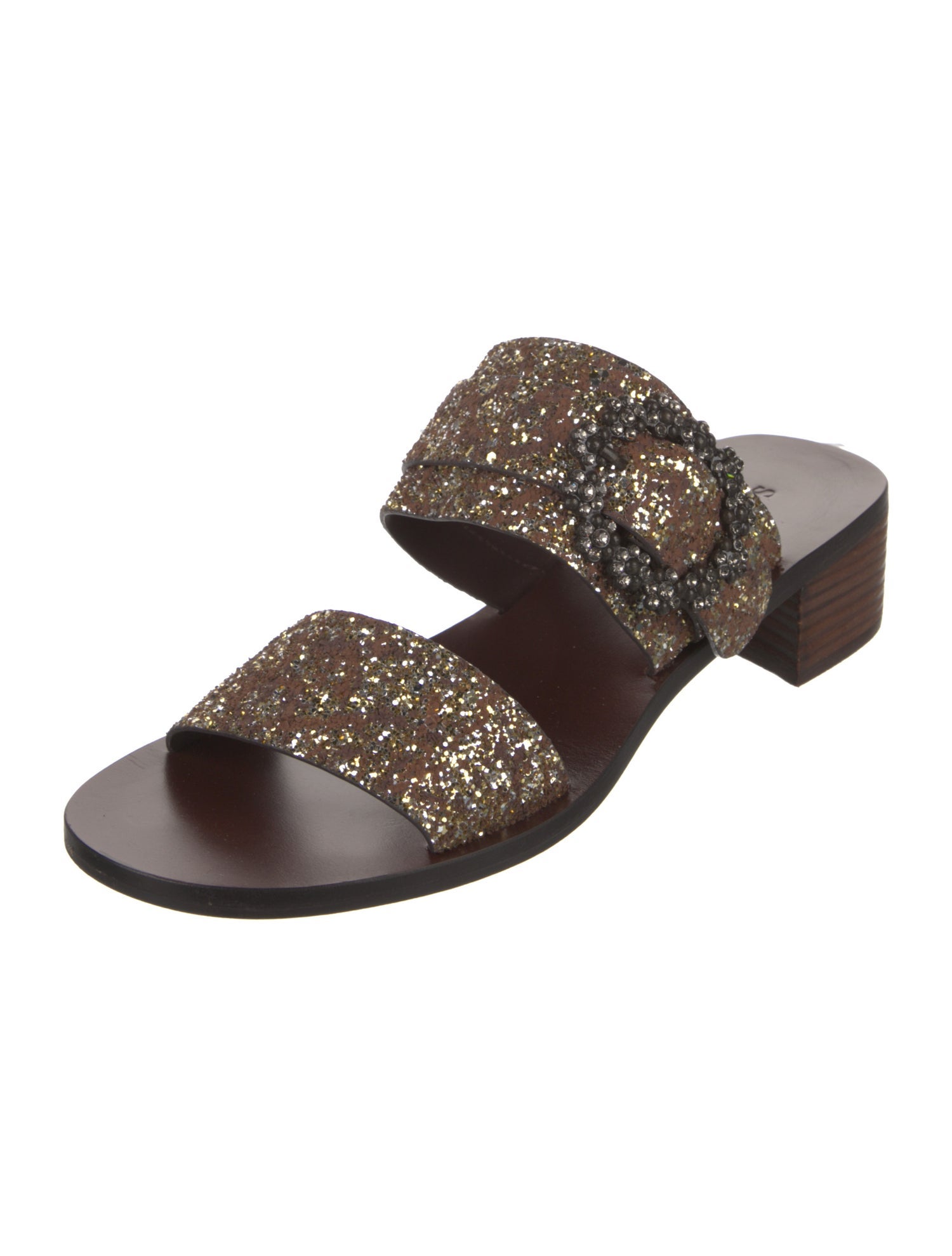 See by Chloé Glitter Glitter Accents Slides w/ Tags