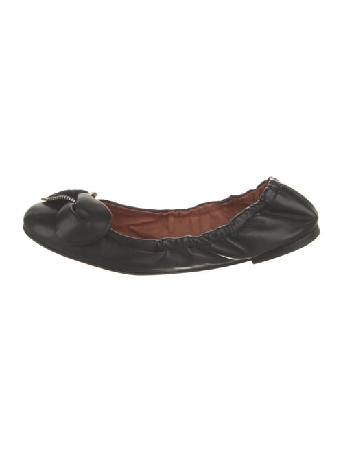 See by Chloé Leather Chain-Link Accents Ballet Flats