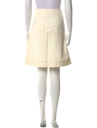 See by Chloé Leather Trim Embellishment Knee-Length Skirt