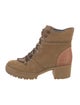 See by Chloé Suede Leather Trim Embellishment Hiking Boots