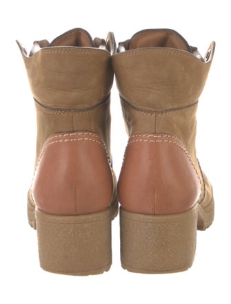 See by Chloé Suede Leather Trim Embellishment Hiking Boots