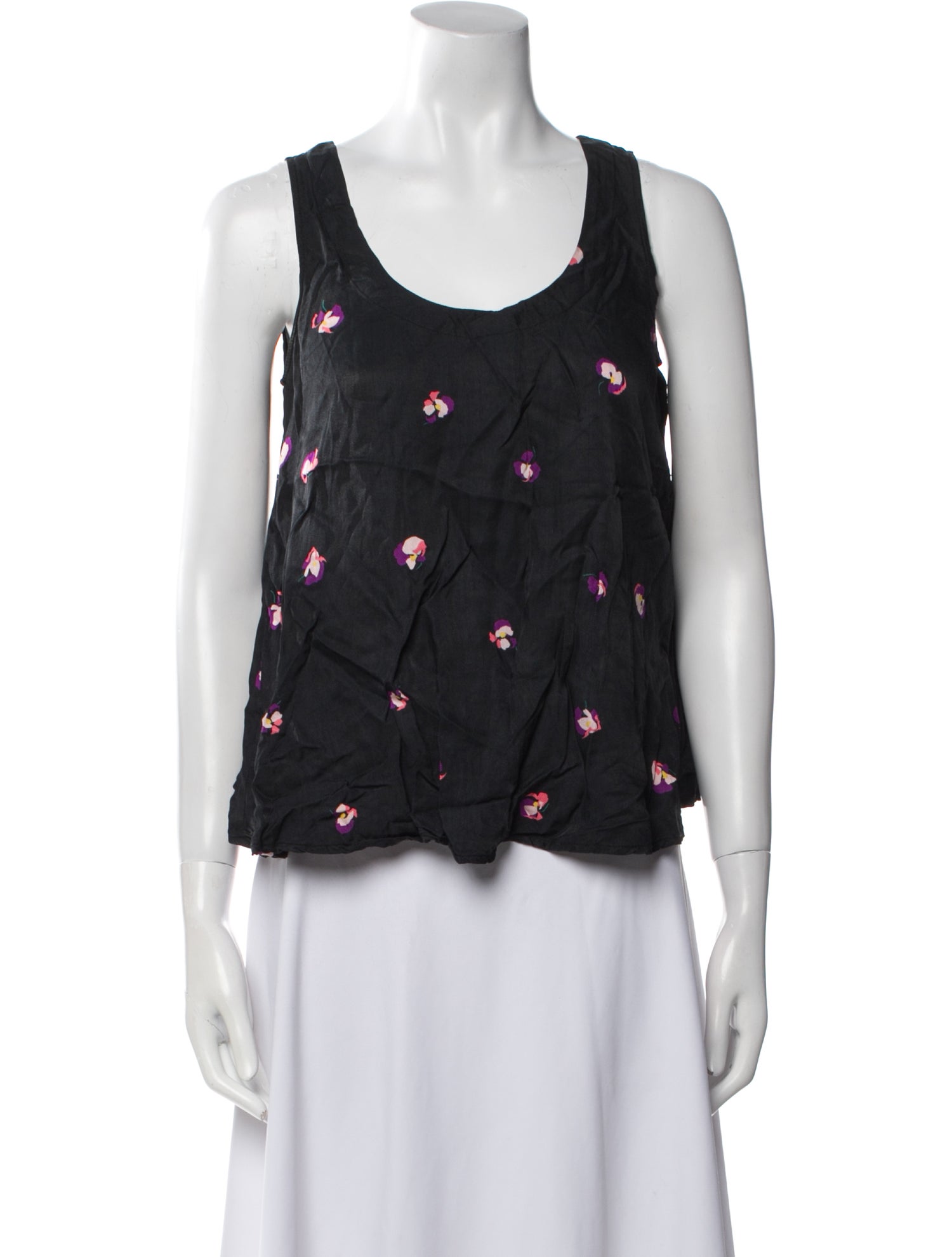 See by Chloé Floral Print Scoop Neck Top