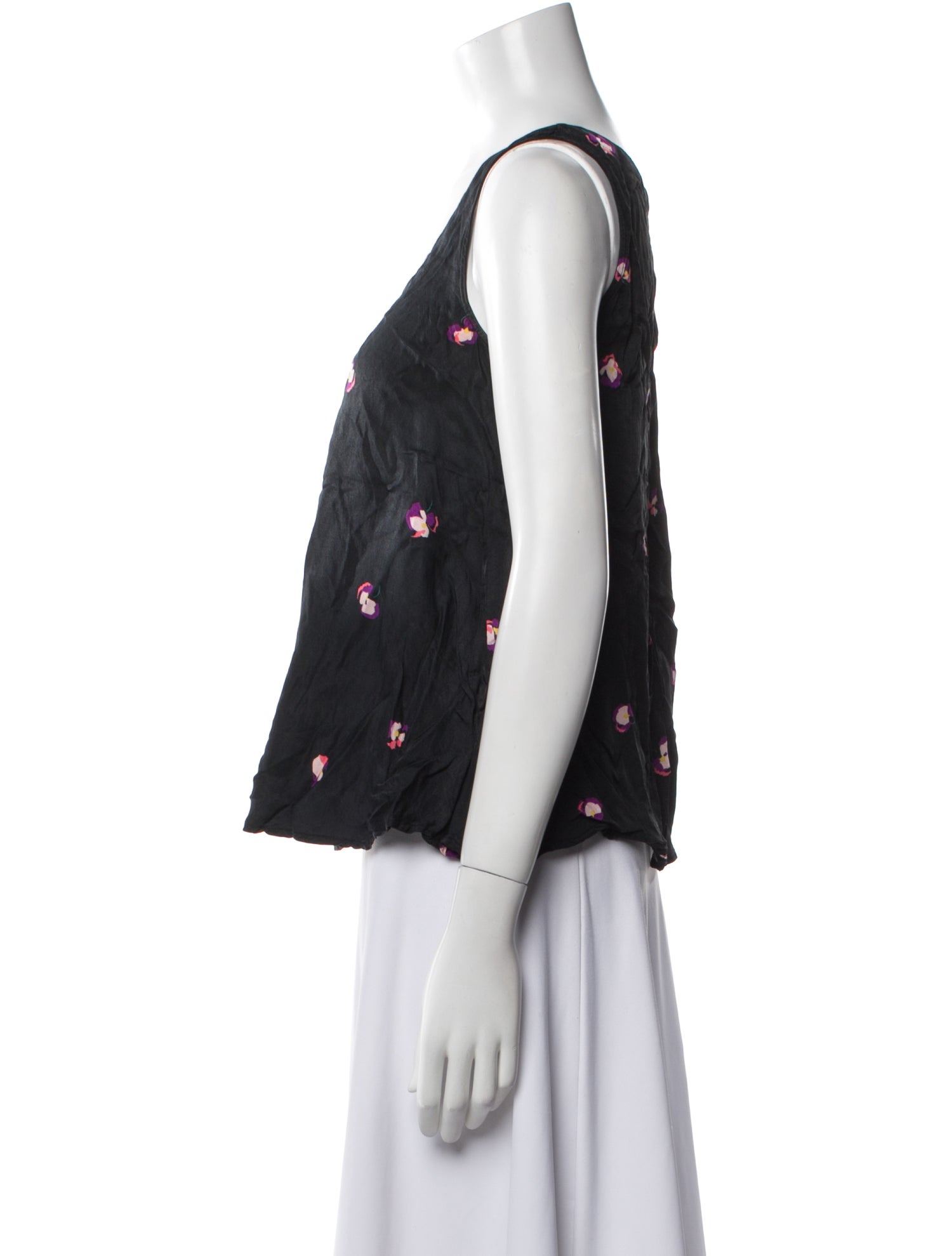 See by Chloé Floral Print Scoop Neck Top