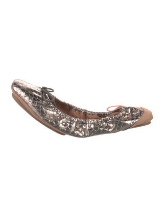 See by Chloé Leather Bow Accents Ballet Flats