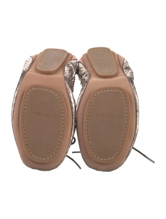 See by Chloé Leather Bow Accents Ballet Flats