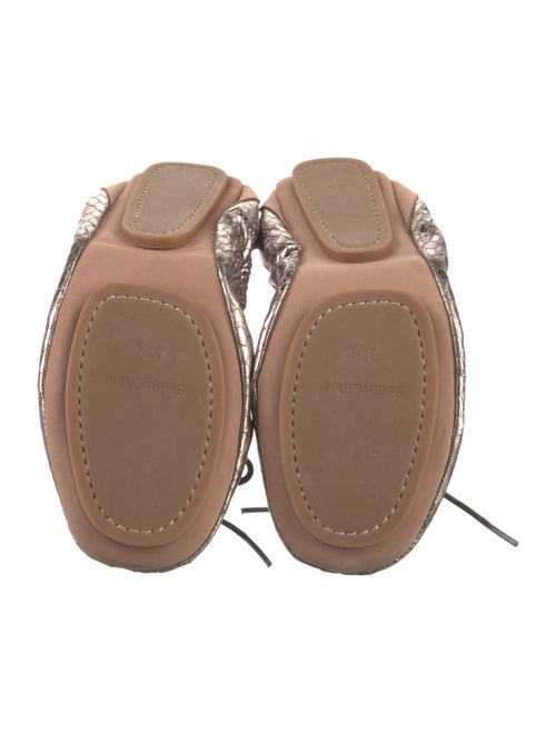 See by Chloé Leather Bow Accents Ballet Flats