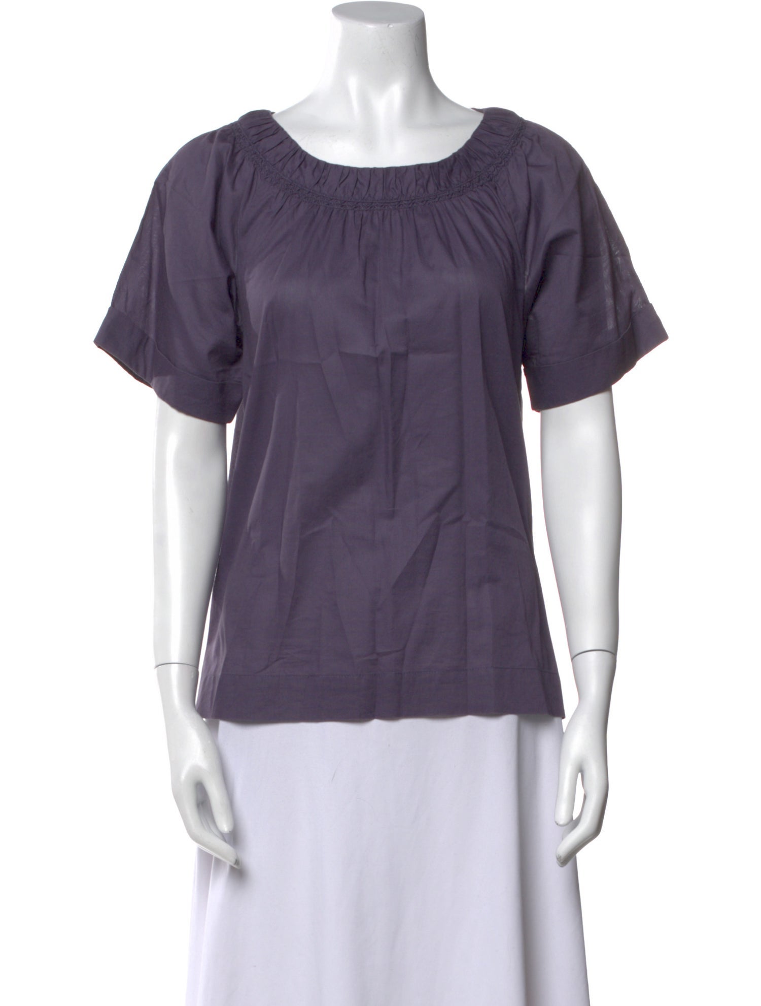 See by Chloé Scoop Neck Short Sleeve Blouse