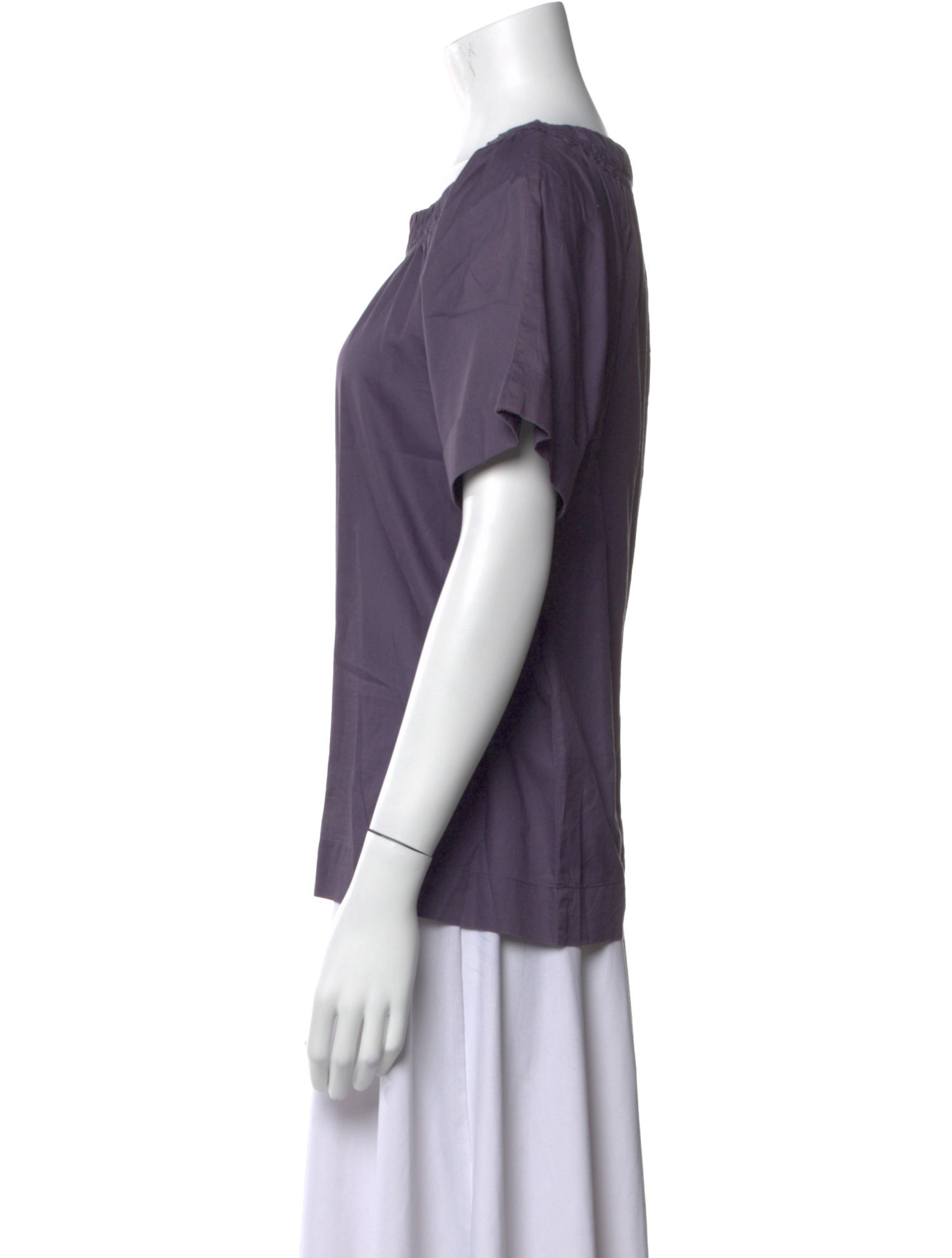 See by Chloé Scoop Neck Short Sleeve Blouse