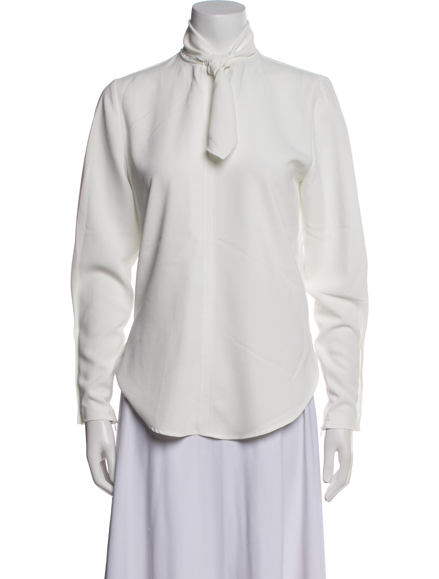 See by Chloé Mock Neck Long Sleeve Button-Up Top