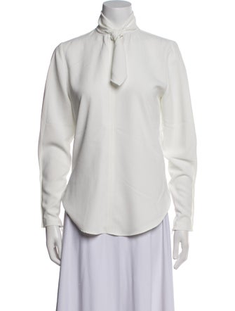 See by Chloé Mock Neck Long Sleeve Button-Up Top